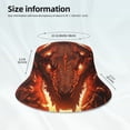 thumbnail image 3 of Bingfone Magma Fire Black Dragon Bucket Hat for Men Women,Packable Reversible Printed Sun Hats,Fisherman Outdoor Travel Hiking Beach Caps, 3 of 7