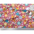 thumbnail image 2 of Soimoi Polyester Crepe Fabric Floral,Bird & Animal Cartoon Print Sewing Fabric Yard 42 Inch Wide, 2 of 3