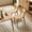 Natural, variant on Leumius Dining Chairs Set of 2, Mid Century Modern Solid Wood Dining Chairs with Curved Backrest, Kitchen Chair with Adjustable Foot Pads for Dining Room Kitchen Living Room Study, Walnut