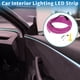 thumbnail image 2 of Cuerda de luz LED EL de 3 metros Unique Bargains, tira de luz de neón flexible para iluminación interior de coches, decoración de coches USB (5V) púrpura, 2 of 7