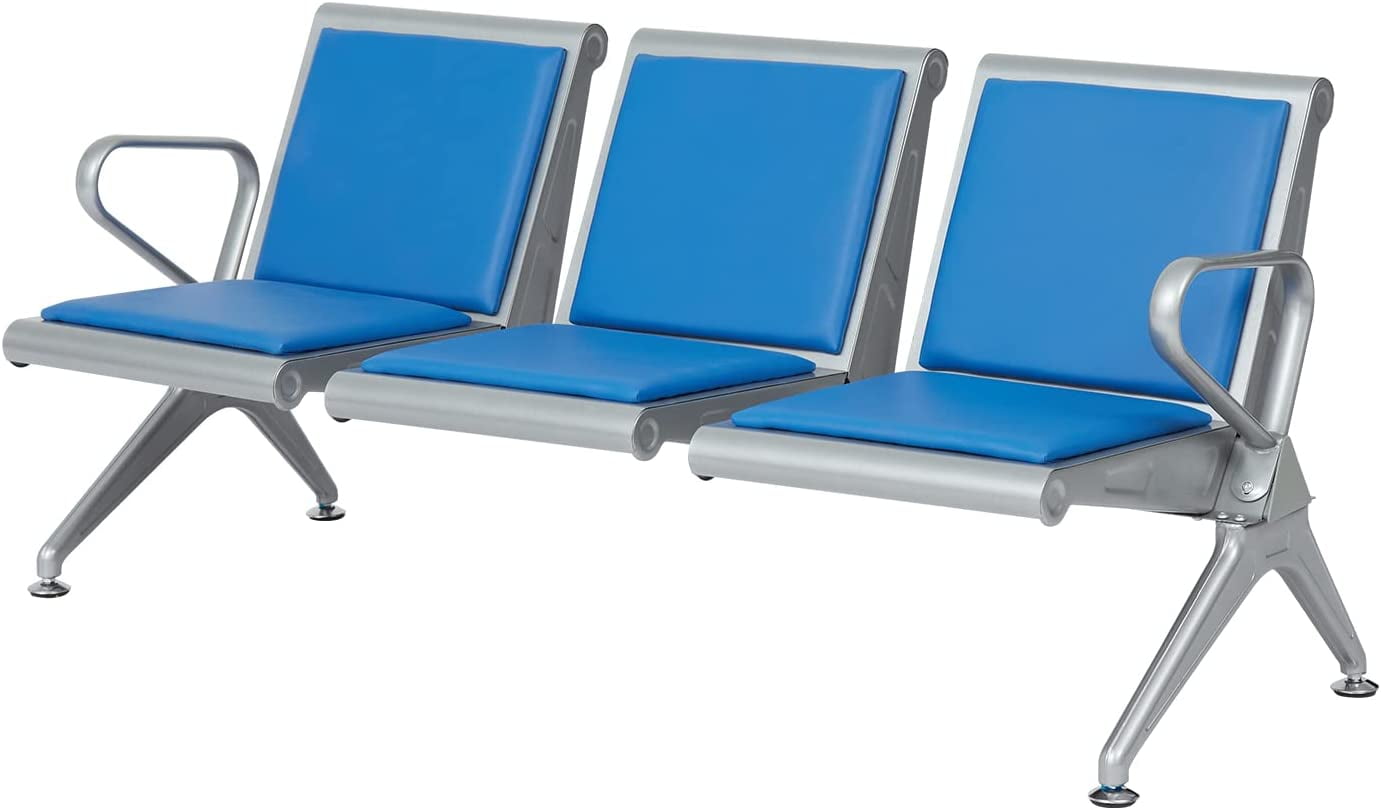 KINSUITE 3Seat Waiting Room Chair Office Reception Guest Bench for