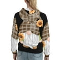 thumbnail image 7 of Kdxio Sunflower Gnomes 4 Print Womens Oversized Hoodies Sweatshirts Hooded Pullover Tops Sweaters Casual-X-Large, 7 of 7