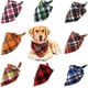 thumbnail image 1 of Paquete de 8 pañuelos triangulares para perros, baberos de pintura a cuadros reversibles, bufanda, juego de pañuelos lavables y ajustables para perros, gatos y mascotas, 1 of 2