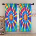 thumbnail image 5 of Blackout Kids Curtains,Rainbow Tie Dye Mandala Pattern Childrens Insulated Curtains Set Of 2,Bedroom Essentials,Toddler Room Decor 52"x63", 5 of 5