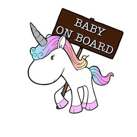 AkoaDa Hot Sale Unicorn Horse Car Sticker Styling Cartoon Decals Vinyl Waterproof Car Sticke