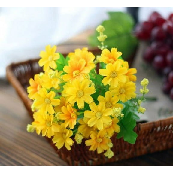 5 Bundles Artificial Plants Fake Flowers Outdoor Grave Garden Porch Window Decor