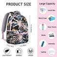 thumbnail image 6 of Hawaii Tropical Wind Palm Leaves Backpack: Durable Lightweight Laptop Daypack for Students, Large Capacity Bookbag with Padded Sleeve, Perfect Gift for Campus Commute, 6 of 6