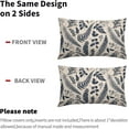 thumbnail image 2 of Navy Blue Leaf Plant Lumbar Pillow Covers 12X20 Inch Set of 2 Tropical Fern Herbs Botanical Leaves Floral Decorative Pillow Cases Vintage Cushion Case Farmhouse Home Decor for Couch Sofa Outdoor, 2 of 6