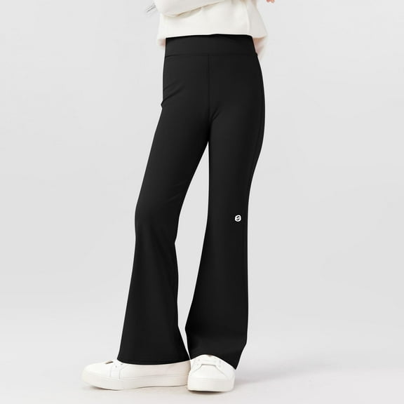 Gamivast Flared Leggings for Girls Size 3-15 Stretch High Waisted Yoga Bootcut Pants Solid Color Full Length Belled Bottoms Loose Fitted Straight Leg Sweatpants for Kids Teen