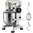 thumbnail image 4 of VEVOR Commercial Food Mixer, 20Qt Commercial Mixer with Timing Function, 750W Stainless Steel Bowl Heavy Duty with 3 Speeds Adjustable 108/199/382 RPM, Dough Hook Whisk, 4 of 9