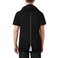 thumbnail image 2 of Ma Croix Mens Urban Design Hoodie Zipper Short Sleeve T Shirt, 2 of 7