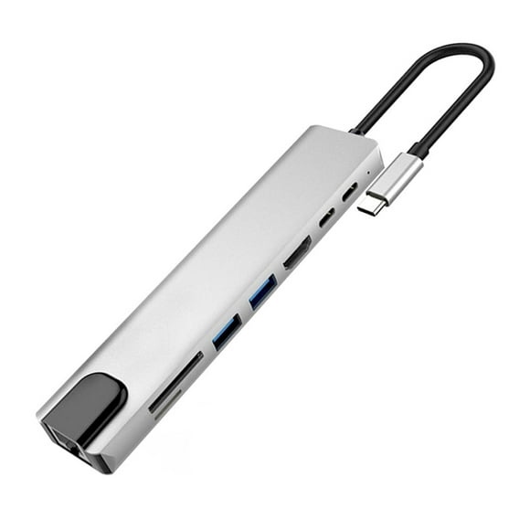 8 In 1 TypeC to 4K for HD Multimedia Interface Docking Station Adapter Fast Charger Dock Station