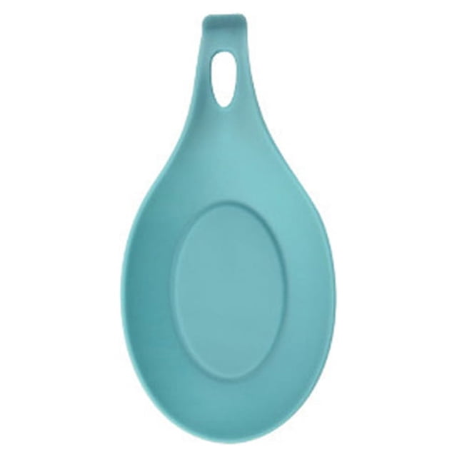 fastboy Scoop Holder Spoon Tray Tableware Plate Spoons Shelf Multicolored Softness Washable Restaurant No Smell Heating-resistance Lake Blue