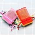 thumbnail image 6 of 50pcs/lot Adjustable Organza Bags Drawstring Jewelry Packaging Favors Cake Pouches Candy Wedding Packing Present Pouches 4Size White 13x18cm, 6 of 6