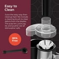 thumbnail image 4 of Mueller Juicer Ultra Power, Easy Clean Extractor Press Centrifugal Juicing Machine, Wide 3" Feed Chute for Whole Fruit Vegetable, Anti-drip, Large, Silver, 4 of 8