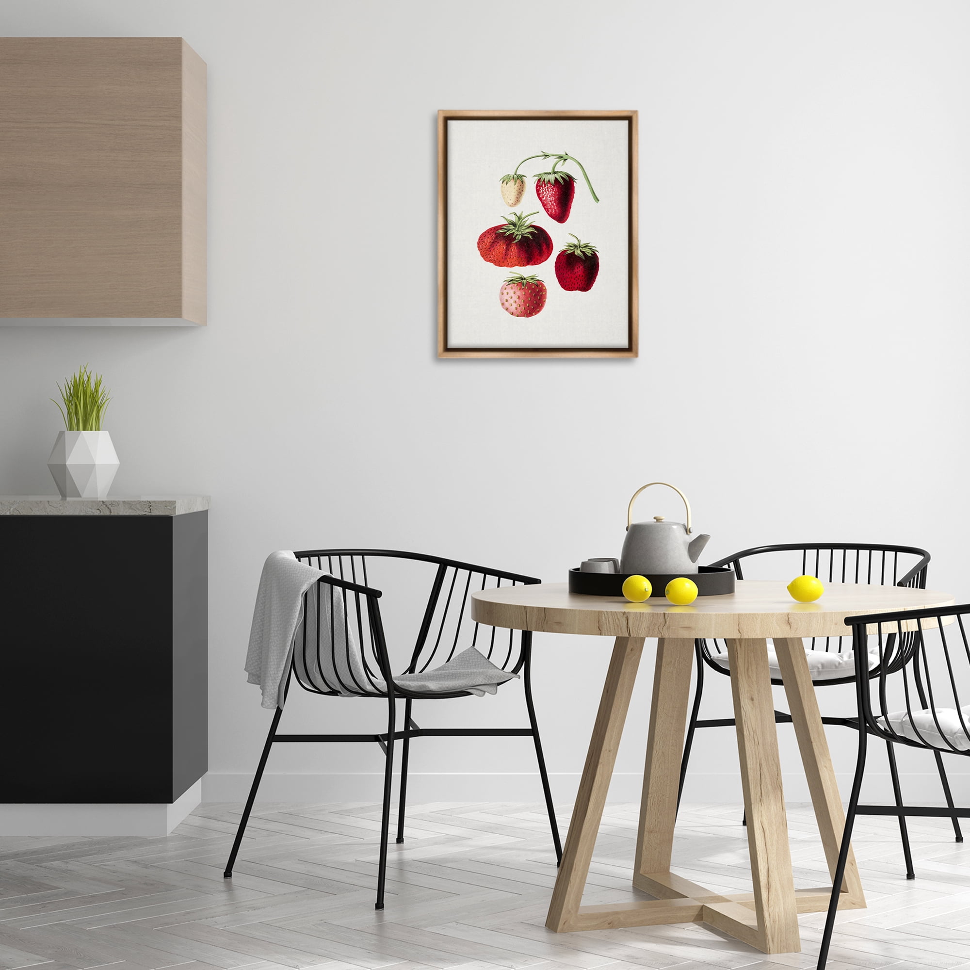 Stupell Industries Natural Berries Study Food & Beverage Painting Brown Floater Framed Art Print Wall Art, 17 x 21