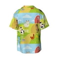 thumbnail image 2 of KLL Farm Animals 1 Print Men's Shirt Short Sleeve Button Down Summer Cuba Beach Shirts- 3X-Large, 2 of 7