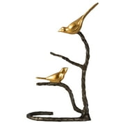 Uttermost Birds On A Limb Coastal Metal Sculpture in Gold Finish
