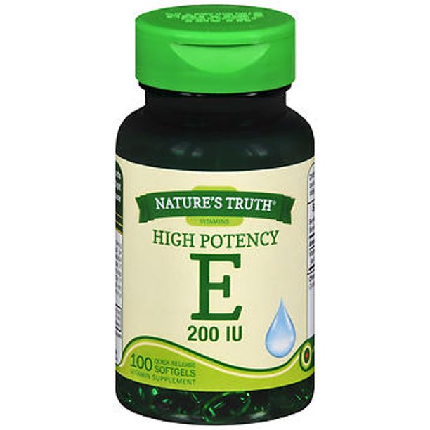 Nature's Truth High Potency Vitamin E Tablets, 200 IU, 100 Count