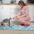 thumbnail image 3 of Blue Geometric Triangle Diamond Pattern Kitchen Rugs Sets Of 2,Anti Fatigue Kitchen Mat Rugs Non Slip Washable,Decorative Kitchen Floor Mats for Kitchen,Sink,Laundry,17"x30"+17"x47", 3 of 7