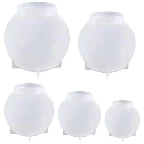 5 piezas de esfera de la esfera moldes de silicona formas de bola moldes de silicona de jabón molde de diy