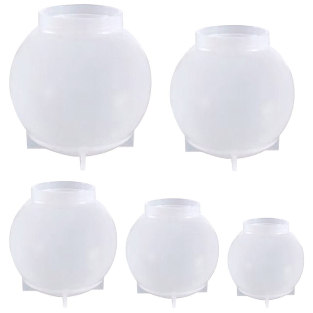 5 piezas de esfera de la esfera moldes de silicona formas de bola moldes de silicona de jabón molde de diy