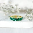 thumbnail image 4 of Rosec Jewels Certified Lab Grown Emerald Eternity Band - Emerald Cut Emerald Anniversary Band - AAAA Quality - Ready to Gift, 14K Yellow Gold, US 12.50, 4 of 9