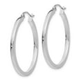 thumbnail image 2 of 14K White Gold Earring Hoop Women'S 30 mm 35 2Mm Square Tube Hoops, 2 of 4