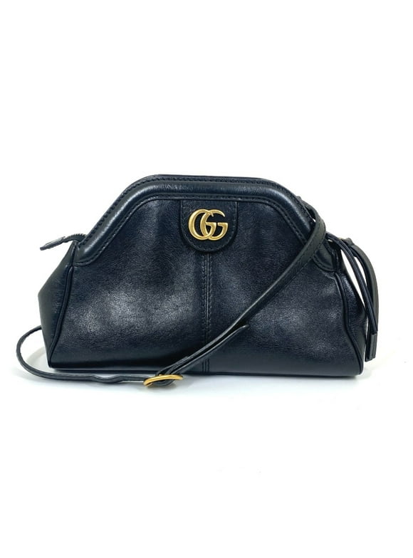Pre-Owned Gucci 524620 GG Marmont Clutch bag Crossbody shoulder bag Shoulder Bag Black (Good)