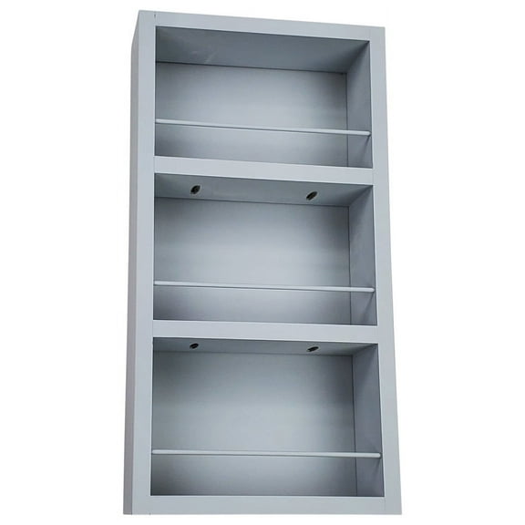 Ceres Primed Gray On the Wall Spice Rack 21"h x 14"w x 3.5"d