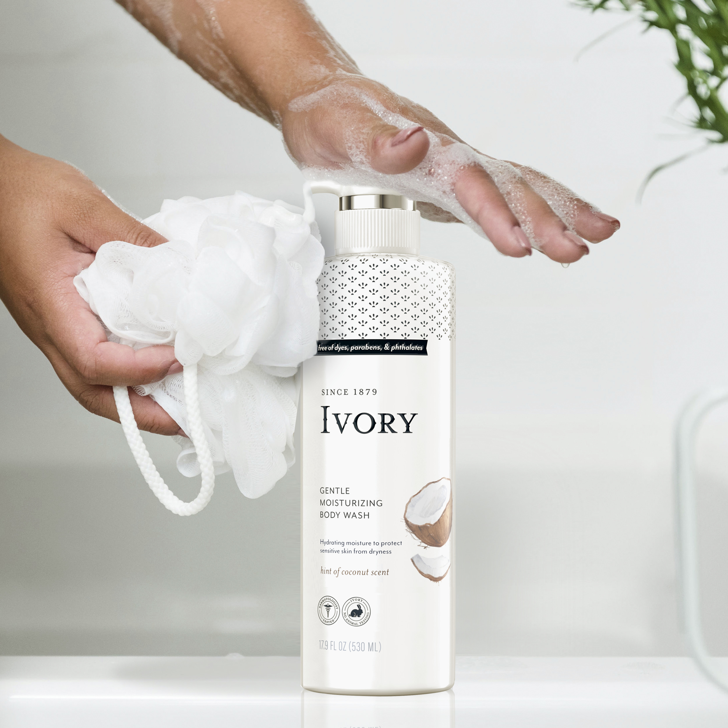 Ivory Body Wash with Hint of Coconut Scent, 17.9 Oz - image 5 of 6