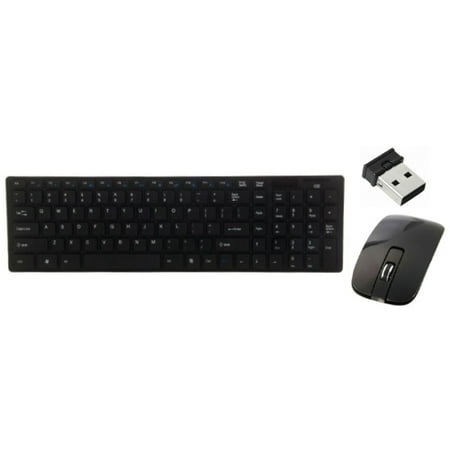 2.4G Wireless Desktop Keyboard & Laser Mouse Bundle -