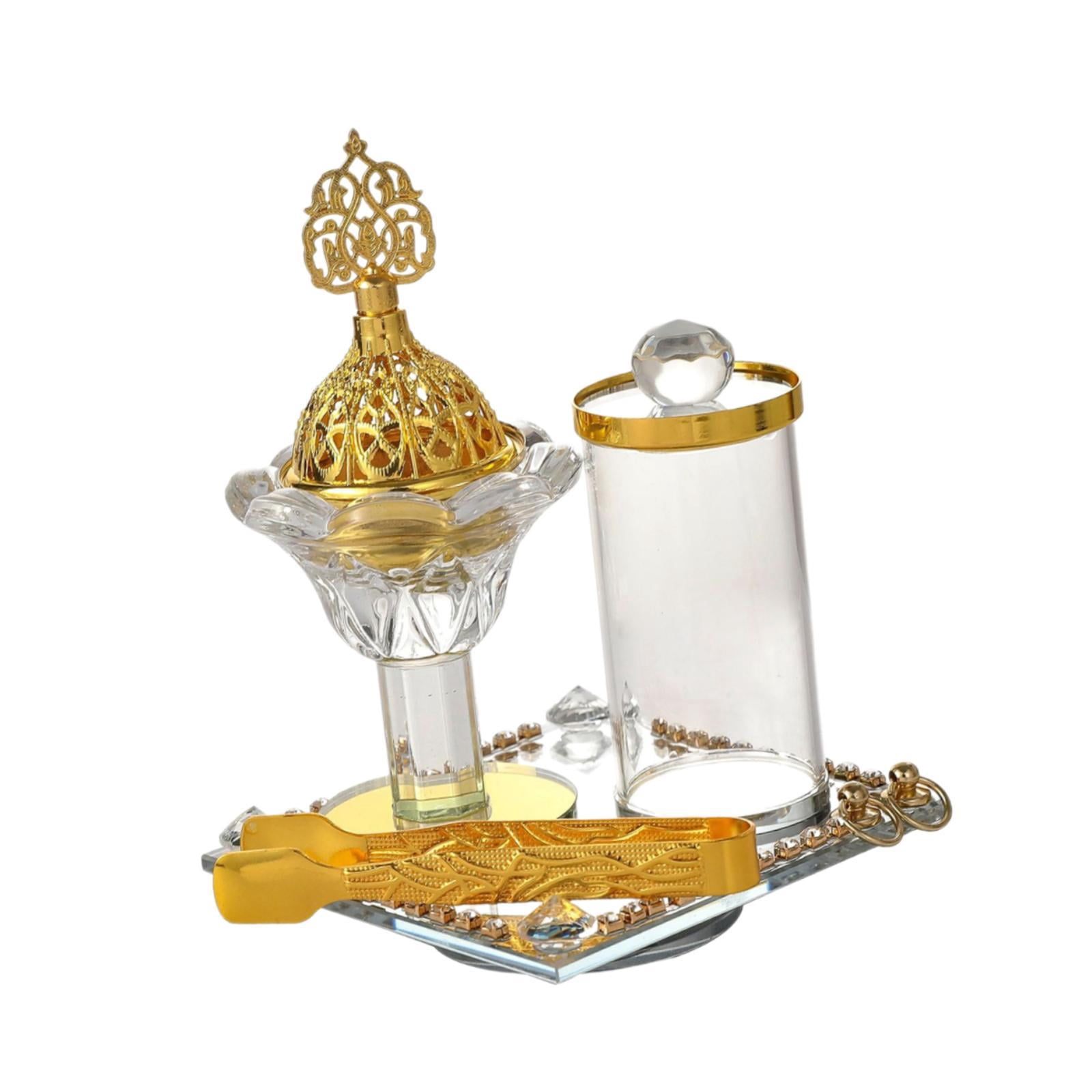CarpNettore Arabian Incense Burner Gold Incense Holder Decorative Home Decor with Clip Party
