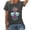 Dark Gray, variant on Womens Pineapple Graphic T Shirts Crewneck Short Sleeve Tropical Beach Sunglasses Print Casual Tee Tops Vacation Summer Shirts