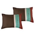 thumbnail image 2 of 7-Pieces Aulani Western Brown and Teal Comforter Set Southwest Bedding King Size, 2 of 7