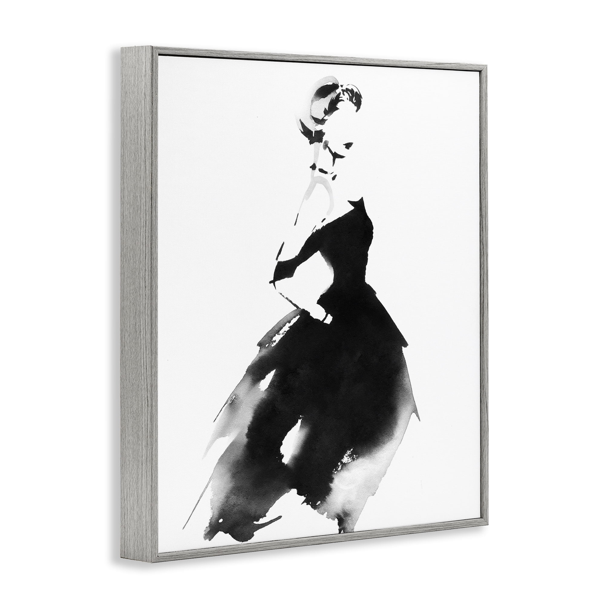 Stupell Industries Shadow Waltz Silhouette Gray Framed Giclee Art, design by Svetlana Aleynikova