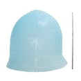 thumbnail image 1 of Reusable Salon Highlighting Dye Hair Coloring Frosting Cap with Metal Hook Blue, 1 of 8