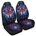thumbnail image 2 of Chririnla 2 Pieces Durable Car Seat Covers Front Seats Only Boho Wolf Dreamcatcher Print Auto Bucket Seat Cover Protector Universal Seat Cushion for Cars, Sedan, Van, Trucks, 2 of 7