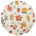 thumbnail image 3 of Ryvnso Leaves Flowers Acorn Round Plate Mats Dining Table Placemat Set of 4 for Holiday Decoration, 3 of 7