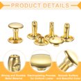 thumbnail image 3 of 120Set Leather Rivets, 10mm Double Cap Rivet Tubular Metal Studs, Gold, 3 of 7
