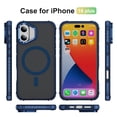 thumbnail image 5 of XG-Tech For Apple iPhone 16 Plus (6.7) Shockproof Heavy Duty Case With Built In Camera Stand Kickstand Magnetic Cover Compatible With MagSafe Matt Black & Transparent Clear Slim Cover, 5 of 9