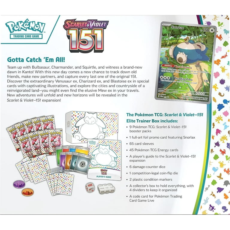  Pokemon TCG Scarlet & Violet 3.5 Pokemon 151 Elite Trainer :  Toys & Games