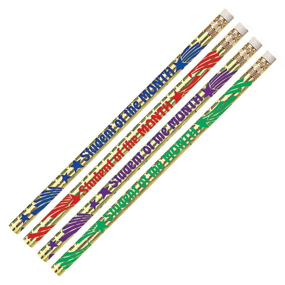 Musgrave Pencil Company Student of the Month Motivational Pencils, 12 Per Pack, 12 Packs