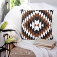 thumbnail image 3 of 20x20 Pillow Covers Set of 2, Brown Aztec Throw Pillow Covers Decorative Couch Cushion Case, Black White Southwest Vintage Abstract Geometric Microfiber Square Pillowcases for Bedroom Car Living Room, 3 of 7
