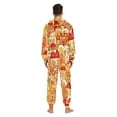 thumbnail image 7 of Gingerbread Houses Pattern Adult onesie Pajamas, Crystal Velvet Ultra Soft Warm Jumpsuit for Men and Women, 7 of 7