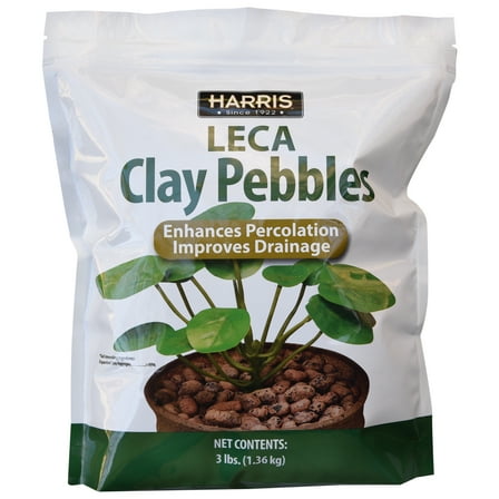 Harris LECA Expanded Clay Pebbles for Plants, 2.5lb for Indoor, Outdoor and Hydroponic Growing