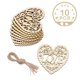 thumbnail image 1 of Adorno de madera para bodas, adorno colgante con corazón de amor cortado con láser, caja de anillo de madera, decoración rústica para boda Mr Mrs, 1 of 4