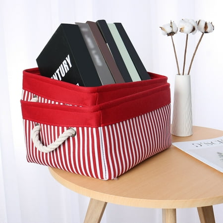 - Collapsible Fabric Storage Baskets Bins Pet Toys Organizers Red 2 Packs