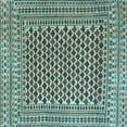 thumbnail image 1 of Ahgly Company Indoor Square Southwestern Light Blue Country Area Rugs, 7' Square, 1 of 4