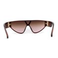 thumbnail image 2 of Womens Lion Emblem Triangular Shield Luxury Fashion Sunglasses Brown, 2 of 4